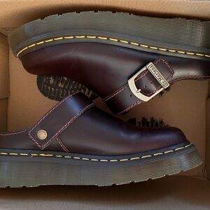 Dr. Martens Dark Burgundy Leather Mule